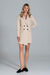 Sophisticated Long-Sleeve Jacket Dress with Practical Pockets