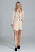 Sophisticated Long-Sleeve Jacket Dress with Practical Pockets