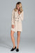 Sophisticated Long-Sleeve Jacket Dress with Practical Pockets