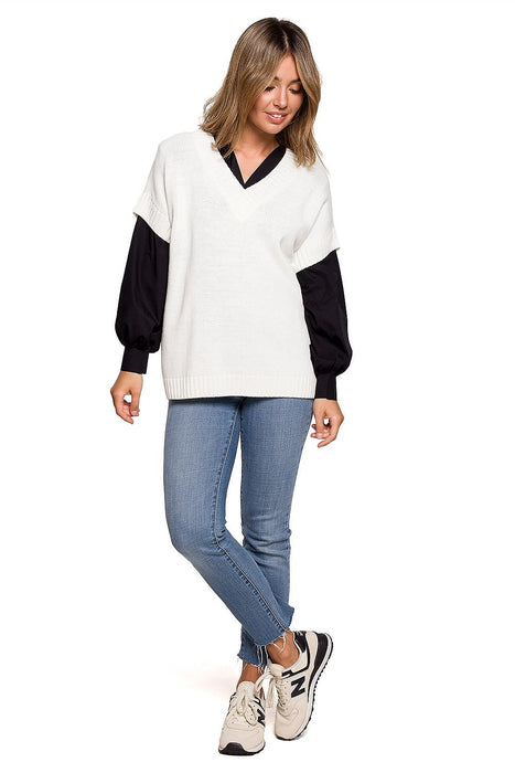 Stylish Sleeveless Knit Blouse for Effortless Office Elegance