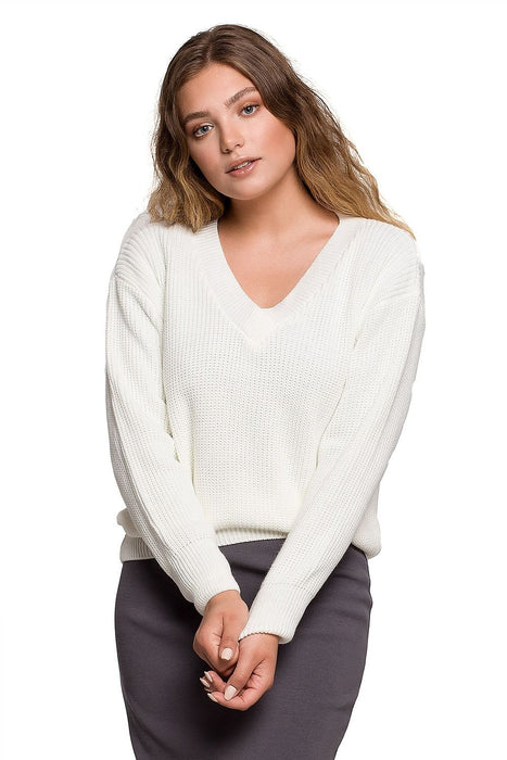 Autumn Elegance Oversized V-Neck Sweater