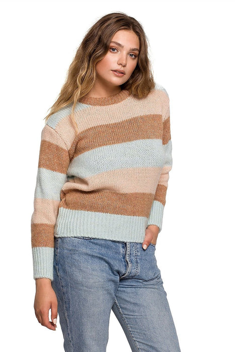 Vibrant Colorblock Knit Sweater