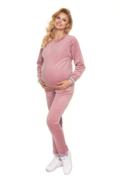 Velvet Comfort Tracksuit Set with Stylish Contrast Trim