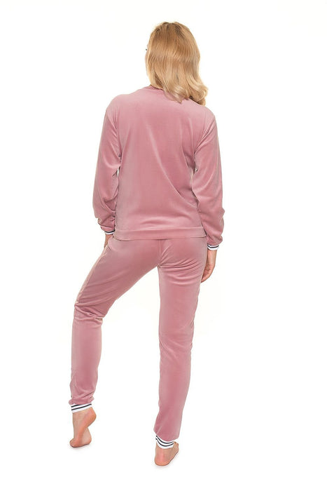 Velvet Comfort Tracksuit Set with Stylish Contrast Trim