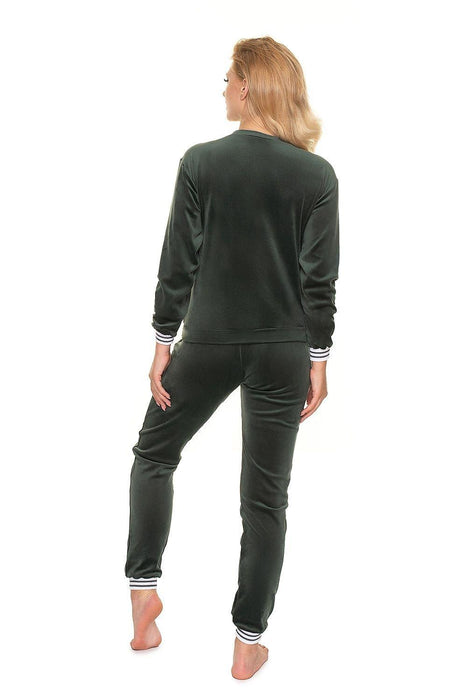 Velvet Comfort Tracksuit Set with Stylish Contrast Trim