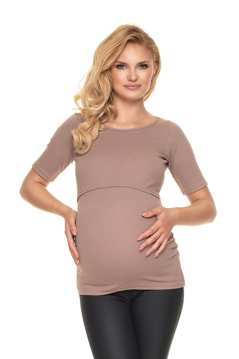 Chic Pleated Blouse for Maternity and Nursing