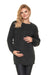 Stylish Maternity Knit Sweater - Beautifully Braided Front & Sophisticated Stand-Up Collar