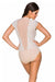 Sheer Lace Pleated Body Shaping Bodysuit