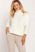 Elegant Ribbed Turtleneck Sweater with Trendy Half-Zip Detail