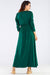 Elegant Long-Sleeve Maxi Dress with Zip Closure