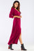 Elegant Long-Sleeve Maxi Dress with Zip Closure