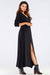 Elegant Long-Sleeve Maxi Dress with Zip Closure