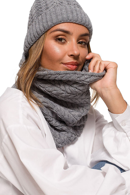 Cozy Thick Plaid Knit Infinity Scarf