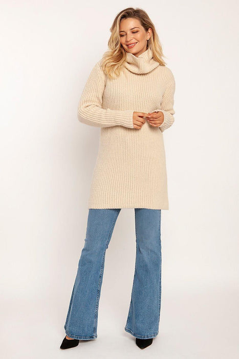 Chic Ribbed Turtleneck Knitwear