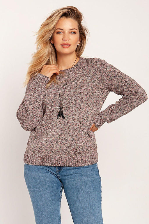 Stylish Melange Knit Pullover for Cozy Autumn-Winter