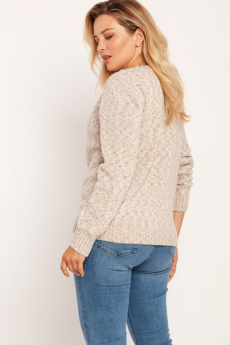 Stylish Melange Knit Pullover for Cozy Autumn-Winter