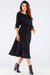 Elegant Kimono Sleeve Midi Dress with Adjustable Waist Sash