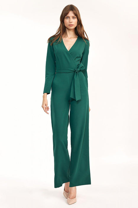 Chic Wrap Neck Jumpsuit