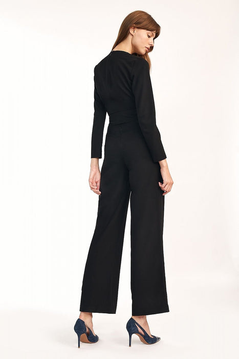 Chic Wrap Neck Jumpsuit