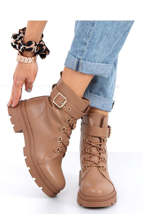 Stylish Lace-Up Ladies' Boots with Military Inspiration - Model 159462