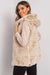 Beige Hooded Sleeveless Jacket for Women