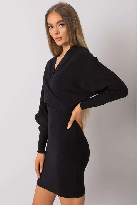 Elegant Black Knit Dress for Women