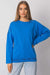 Chic Ecru Long Sleeve Cotton Blend Blouse