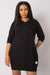 Elegant Plus Size Black Dress with Pocket Convenience