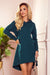 Stylish Bottle Green Hooded Sweatshirt Dress with Convenient Kangaroo Pockets - Numoco Daydress