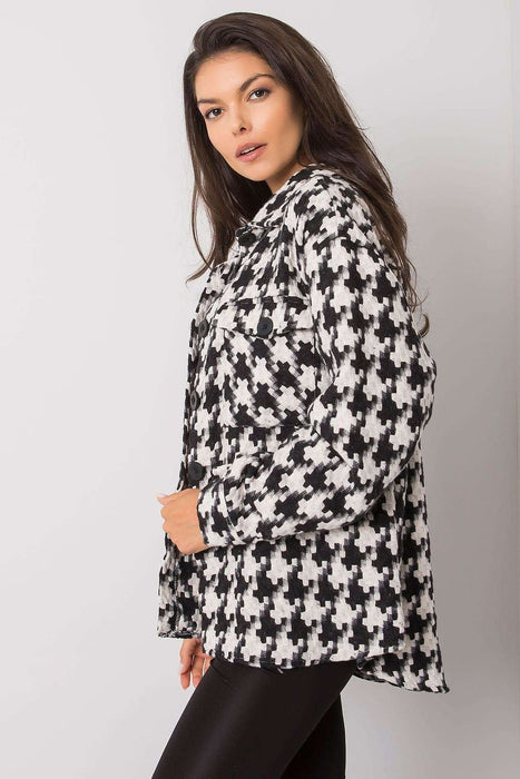 Sleek Utility Long Sleeve Shirt for Women in Monochrome Style