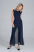 Chic Chiffon Daring Slit Jumpsuit with Sleek Tapered Fit