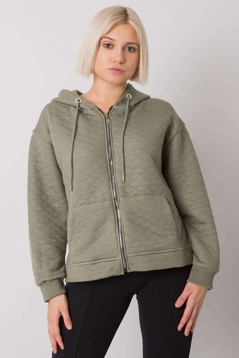 Chic Quilted Ladies' Zip-Up Hoodie