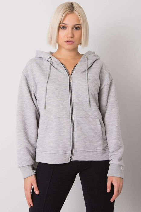 Chic Quilted Ladies' Zip-Up Hoodie