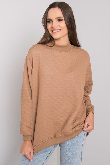 Quilted Elegance Cotton-Blend Sweatshirt for Effortless Style