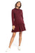 Trendy Turtleneck Midi Dress with Flared Hem