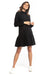 Trendy Turtleneck Midi Dress with Flared Hem