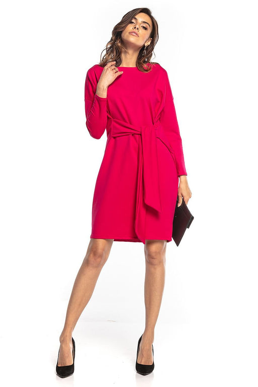 Elegant Cotton Kimono Midi Dress with Adjustable Tie Waist