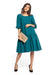 Charming Ruffled Boatneck Flare Dress