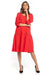 Charming Ruffled Boatneck Flare Dress