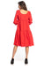 Charming Ruffled Boatneck Flare Dress