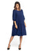 Charming Ruffled Boatneck Flare Dress