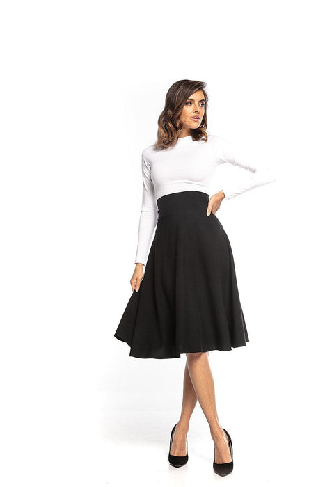 Tessita Decorative Zipper High-Waist Midi Skirt - Size XL