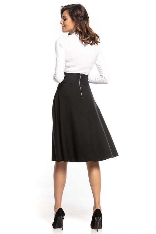 Tessita Decorative Zipper High-Waist Midi Skirt - Size XL