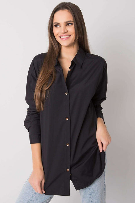 Casual Cut Button Down Shirt with Versatile Style by Ex Moda