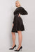 Velvet Hooded Ruffle Dress