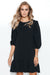 Airy Knit Day Dress with Elegant Applique Detail