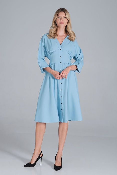 Elegant Sweetheart Kimono Midi Dress with Stylish Wide Sleeves