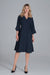 Elegant Sweetheart Kimono Midi Dress with Stylish Wide Sleeves