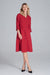 Elegant Sweetheart Kimono Midi Dress with Stylish Wide Sleeves