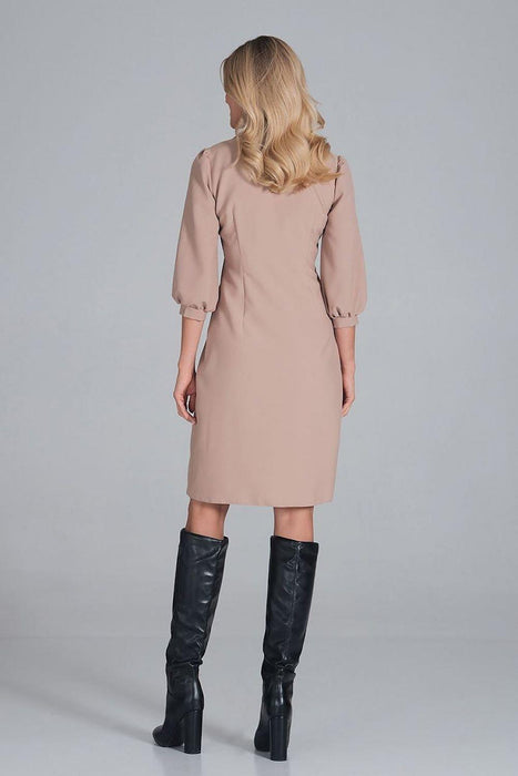 Chic Midi Shirt Dress with Convenient Pockets